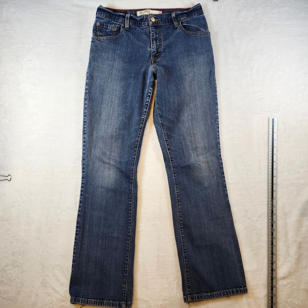 Levis 550 Relaxed Bootcut Jeans Womens 8M Blue Medium Wash Mid Rise Denim 31x31